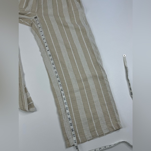 Old Navy High Rise Wide Leg Linen Blend Pull On Pants W/Pockets Womens Medium - Picture 9 of 13